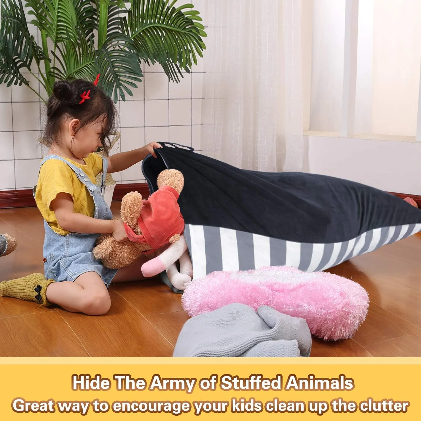 Stuffed Animal Storage Bean Bag Chair for Kids and Adults. Premium Canvas with Luxury Velvet Stuffie Seat - Cover ONLY (Grey 200 L/52 Gal)