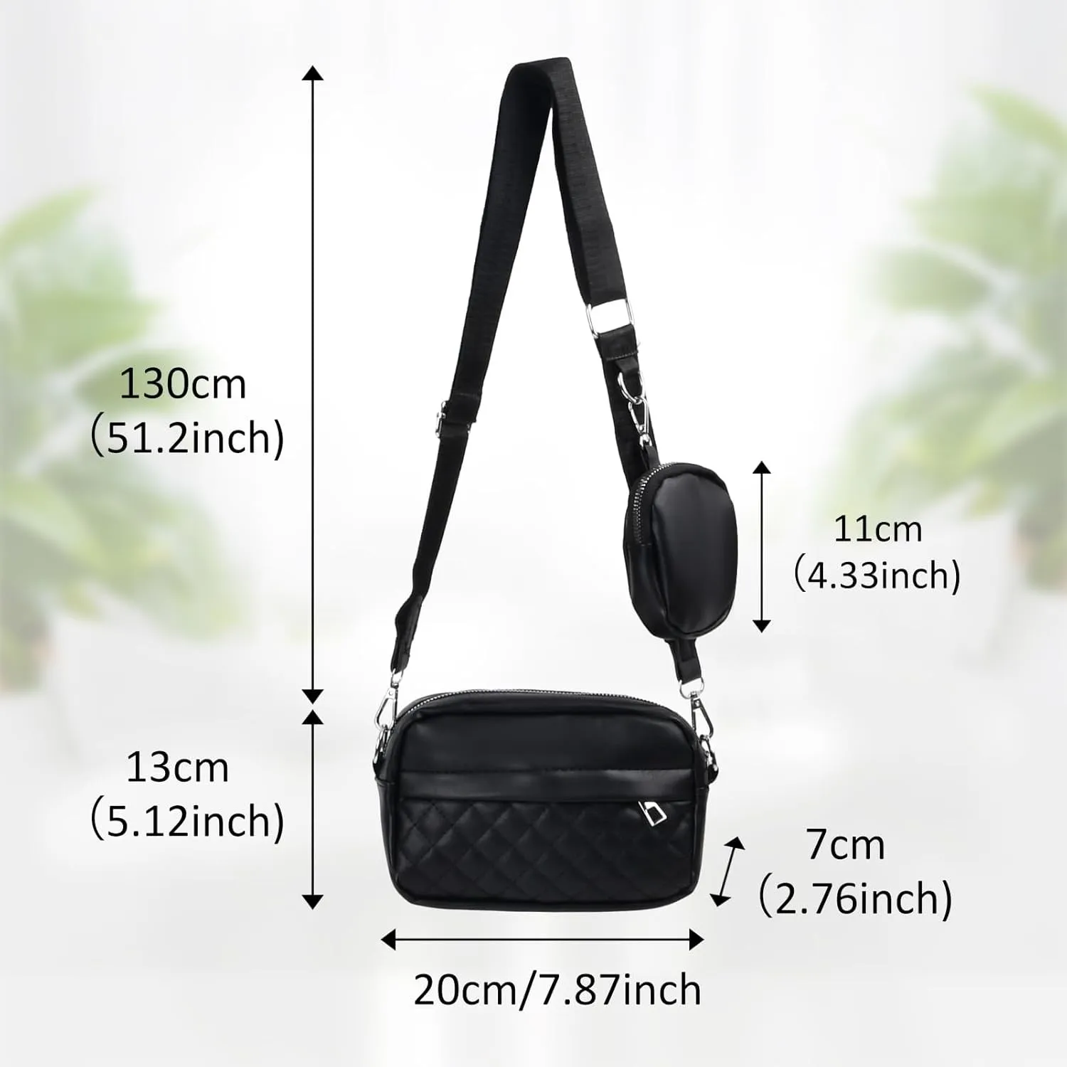 Stylish Black PU - Polyester 1 Leather PU - Crossbody Express worldwide Purse Leather Ladies Outstanding Pc, Handbags Convertible Change Girl's Crossbody Bag Shoulder Fashion Bags Travel Bag Waterproof With Trending for