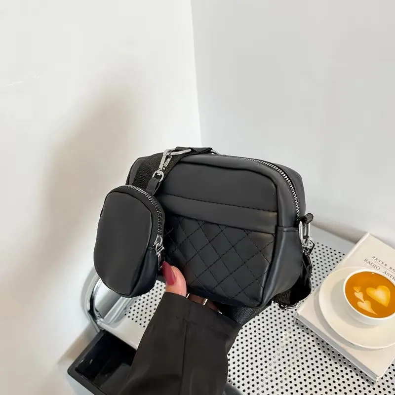 Stylish Black PU - Polyester 1 Leather PU - Crossbody Express worldwide Purse Leather Ladies Outstanding Pc, Handbags Convertible Change Girl's Crossbody Bag Shoulder Fashion Bags Travel Bag Waterproof With Trending for