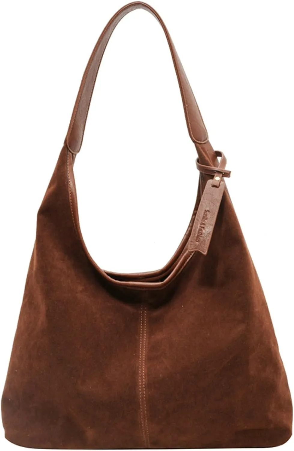 Suede Shoulder Bags for Women Tote Bag Suede Purse Bag Slouchy Bag Work Travel Brown Fall Winter Handbag 2024