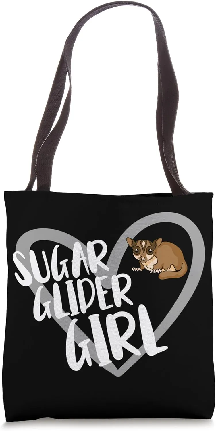 Sugar Glider Girl Heart Funny Pet Sugar Glider Lover Tote Bag