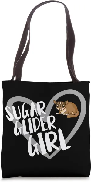 Sugar Glider Girl Heart Funny Pet Sugar Glider Lover Tote Bag