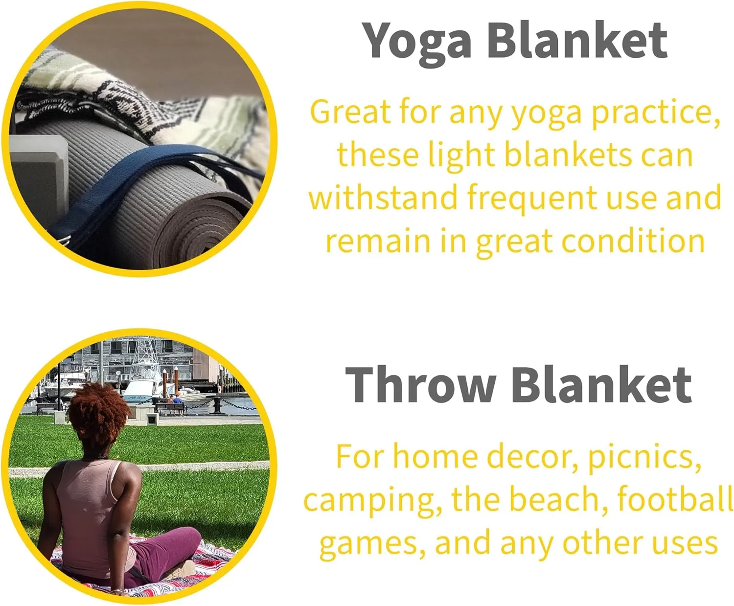 Sunshine Yoga Authentic Mexican Yoga Blanket, 12 Pack, 72 x 48 inches, Made in Mexico - Multipurpose Falsa Blanket, Striped, Slate Blue/Charcoal/Black/White
