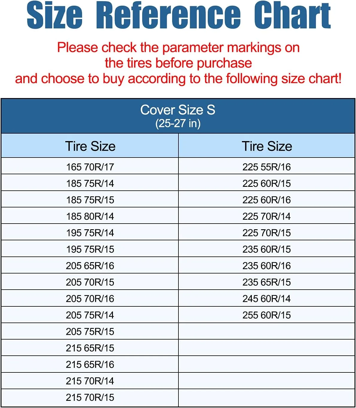 SYERAL Tire Covers Set of 4,Upgraded 5 Layer Nonwoven RV Wheel Covers, Waterproof Anti-UV Snow Sun Rain Tire Protectors Covers for Trailer,Camper,RV,Truck,SUV,25-27inch(S) Balck
