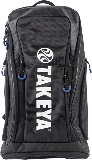 Takeya Sport Pickleball Backpack - Athletic Bag with Pockets for Shoes, Paddle, Water Bottle & More - Durable Sports Bag with Padding - Modern Bag for Outdoor Activities & Sports - Black/Blue