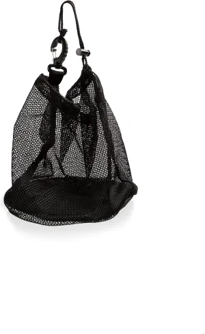 Tandem Sport Individual Volleyball Mesh Bag - Clip On Ball Holder for Backpack or Duffle - Gift for Volleyball Players - Black