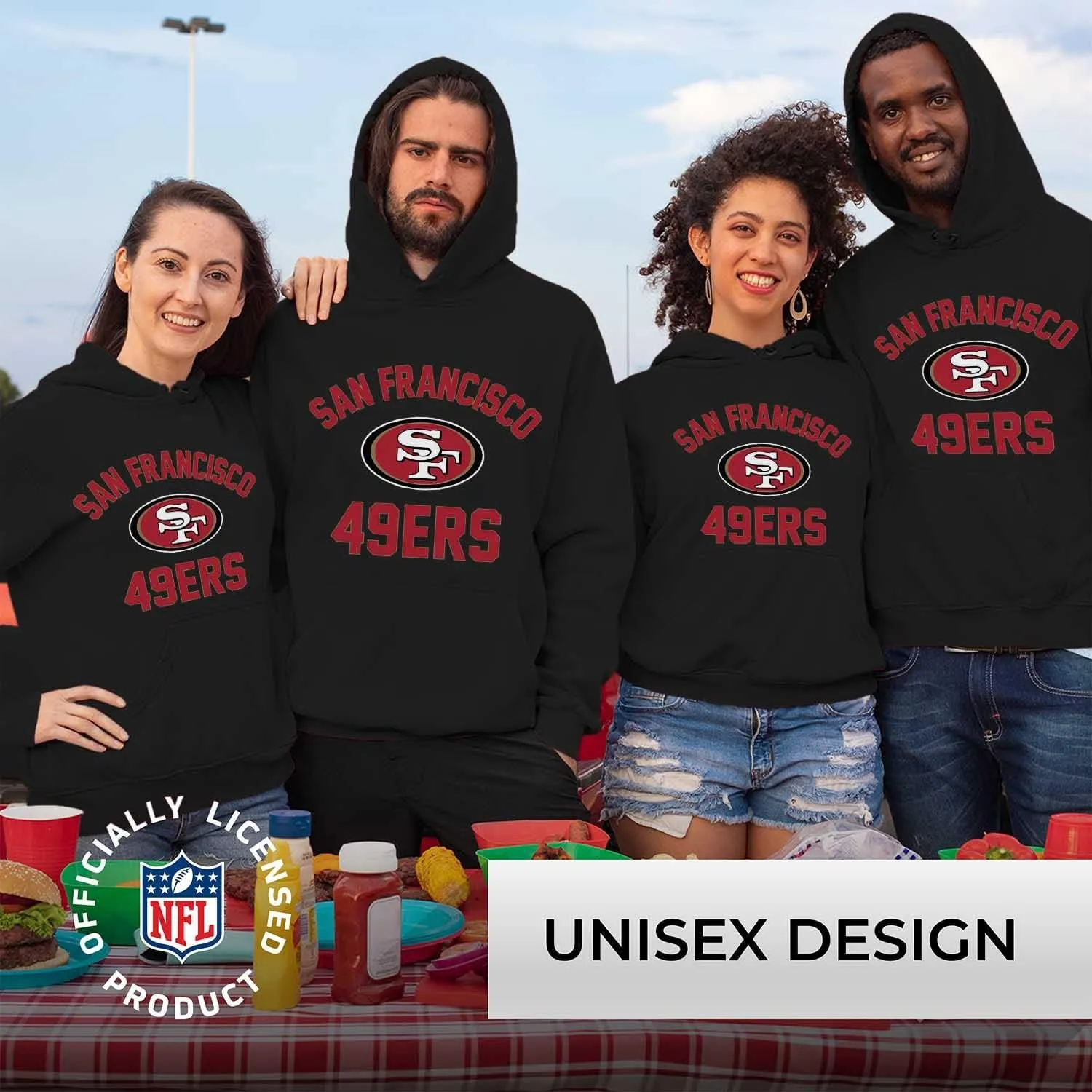 Team Fan Apparel NFL Adult Gameday Hooded Sweatshirt - Poly Fleece Cotton Blend - Stay Warm and Represent Your Team in Style