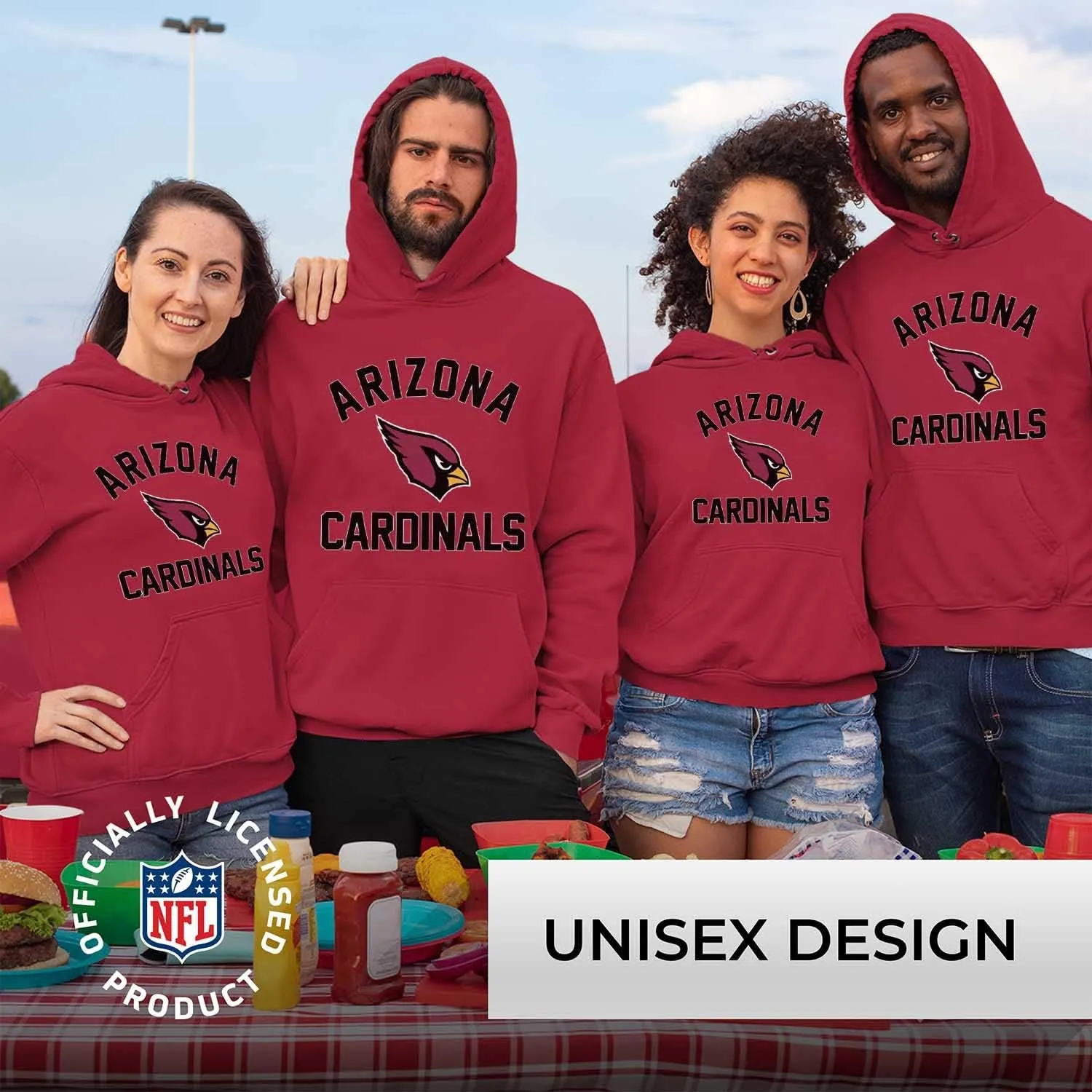 Team Fan Apparel NFL Adult Gameday Hooded Sweatshirt - Poly Fleece Cotton Blend - Stay Warm and Represent Your Team in Style