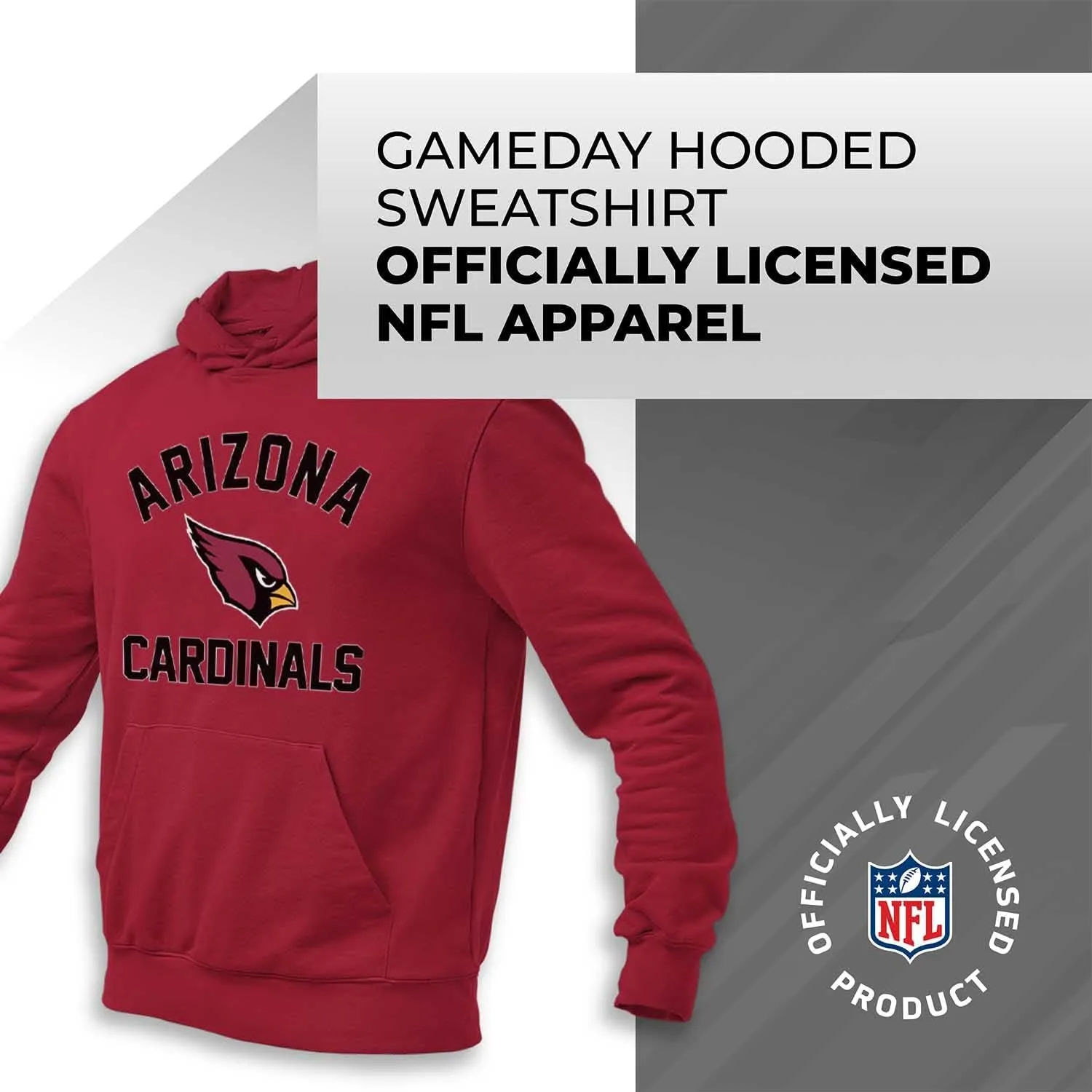 Team Fan Apparel NFL Adult Gameday Hooded Sweatshirt - Poly Fleece Cotton Blend - Stay Warm and Represent Your Team in Style
