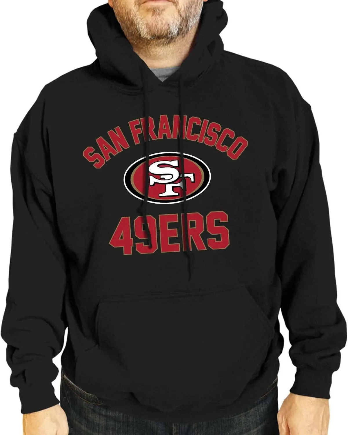 Team Fan Apparel NFL Adult Gameday Hooded Sweatshirt - Poly Fleece Cotton Blend - Stay Warm and Represent Your Team in Style