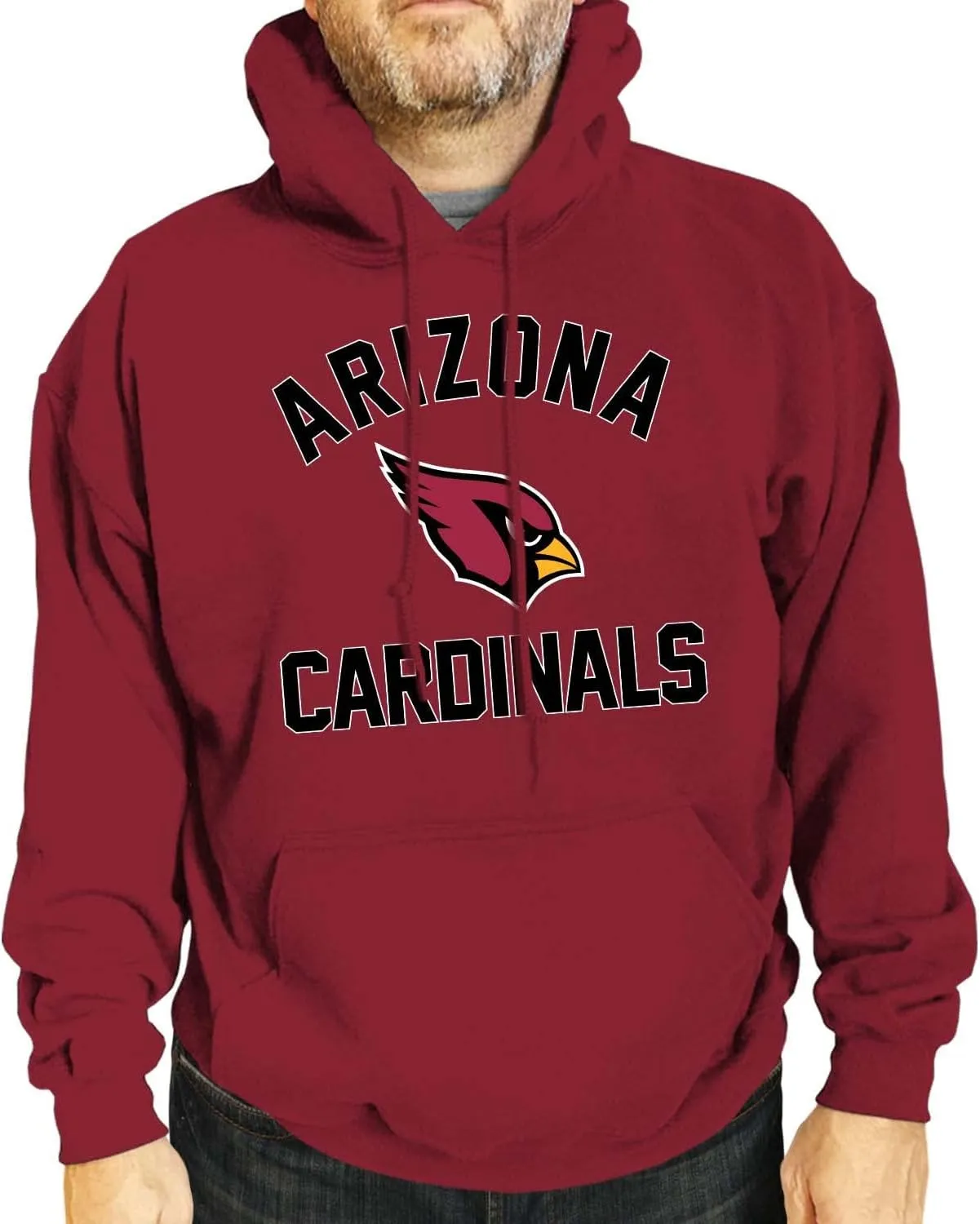 Team Fan Apparel NFL Adult Gameday Hooded Sweatshirt - Poly Fleece Cotton Blend - Stay Warm and Represent Your Team in Style