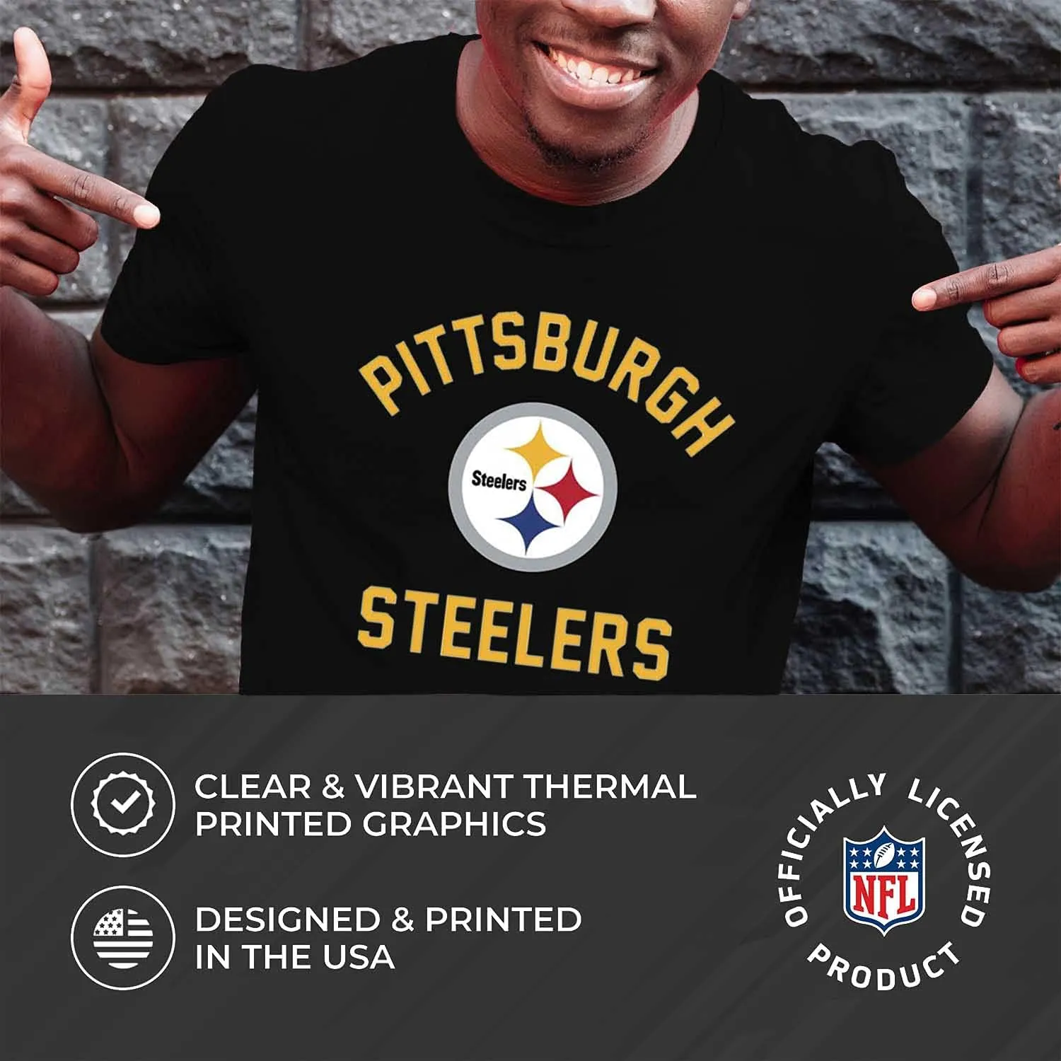 Team Fan Apparel NFL Adult Gameday T-Shirt - Cotton Blend - Tagless - Semi-Fitted - Unleash Your Team Spirit During Game Day