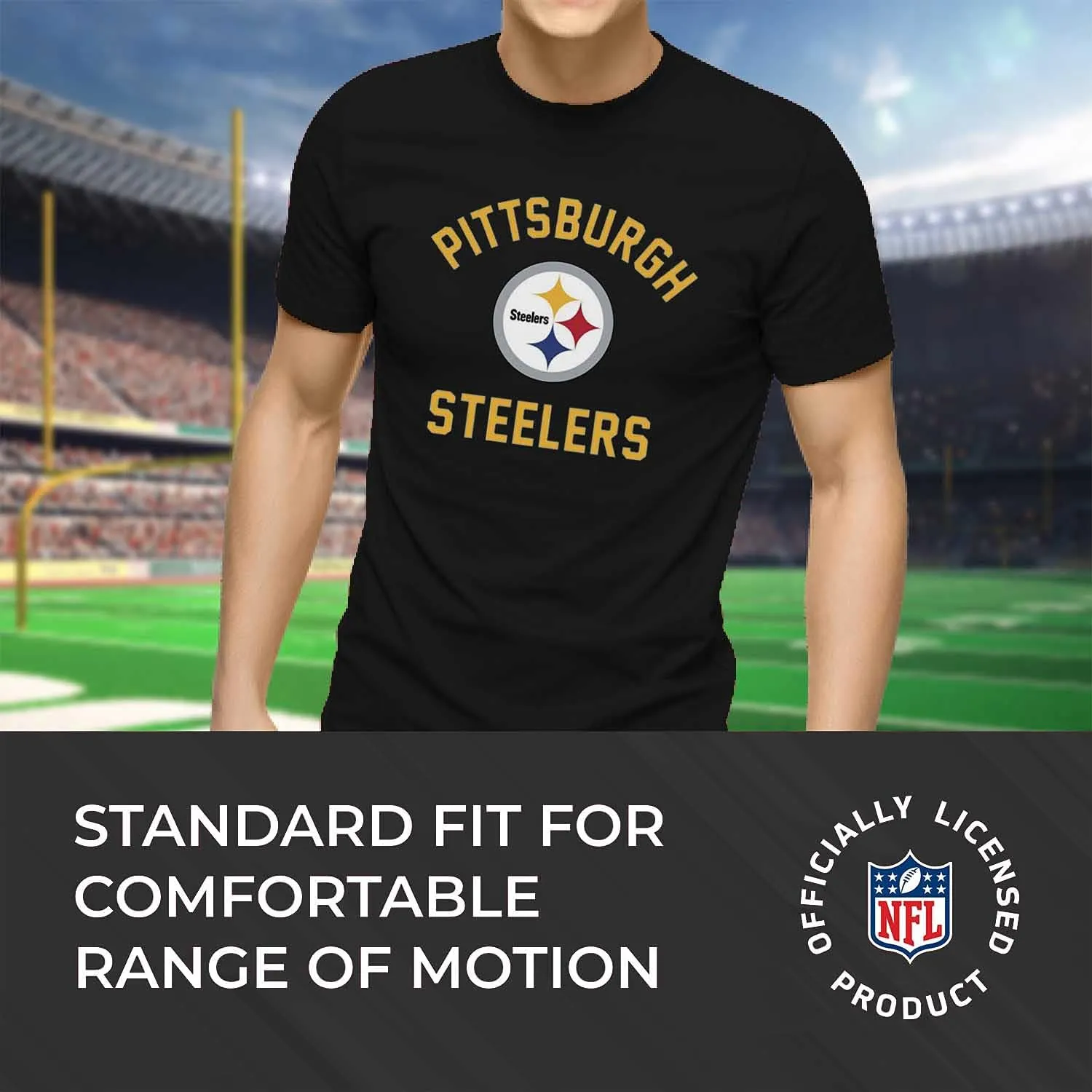 Team Fan Apparel NFL Adult Gameday T-Shirt - Cotton Blend - Tagless - Semi-Fitted - Unleash Your Team Spirit During Game Day