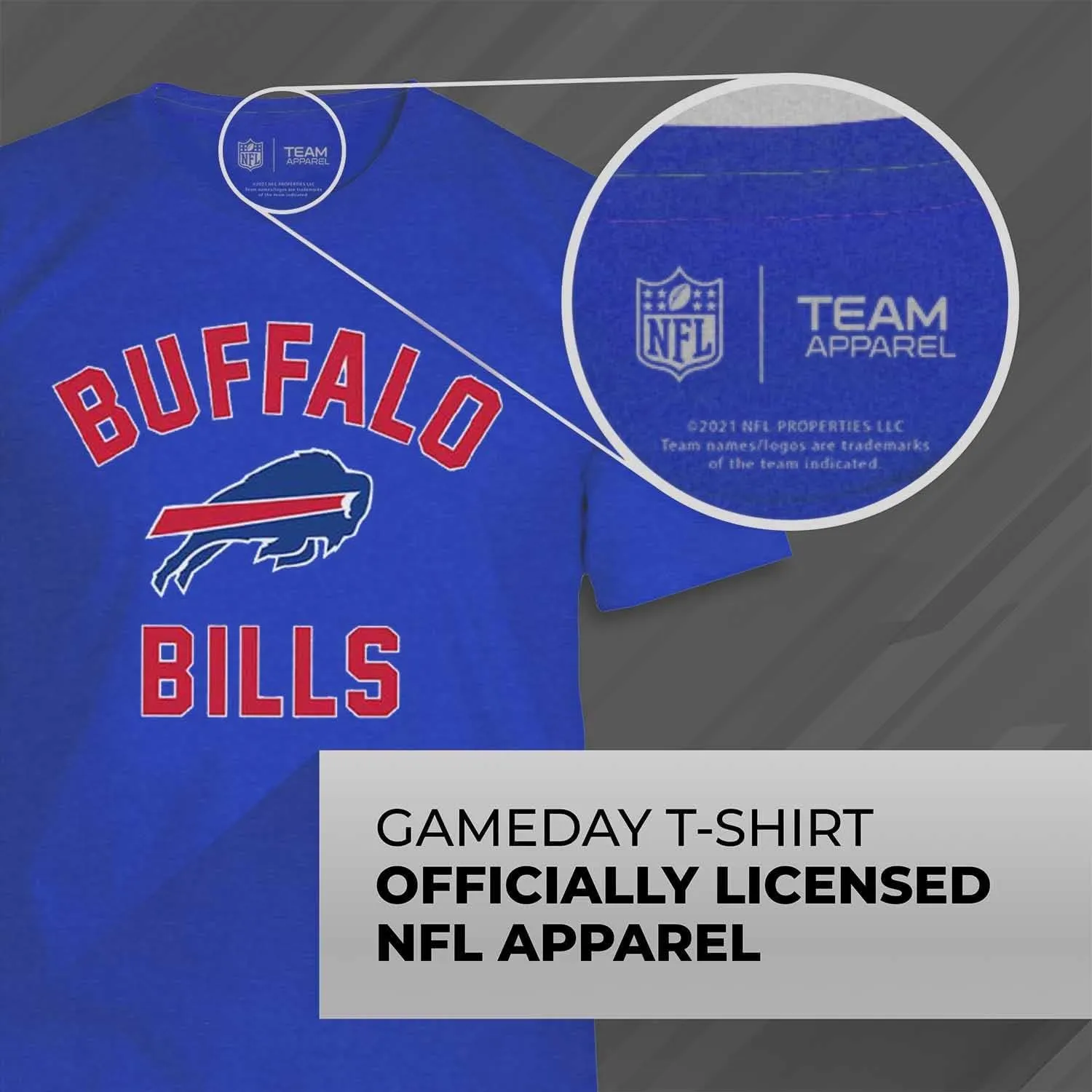 Team Fan Apparel NFL Adult Gameday T-Shirt - Cotton Blend - Tagless - Semi-Fitted - Unleash Your Team Spirit During Game Day
