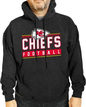 Team Fan Apparel NFL Adult True Fan Hooded Charcoal Sweatshirt - Cotton Poly Fleece - Show Your Team Spirit & be Comfortable