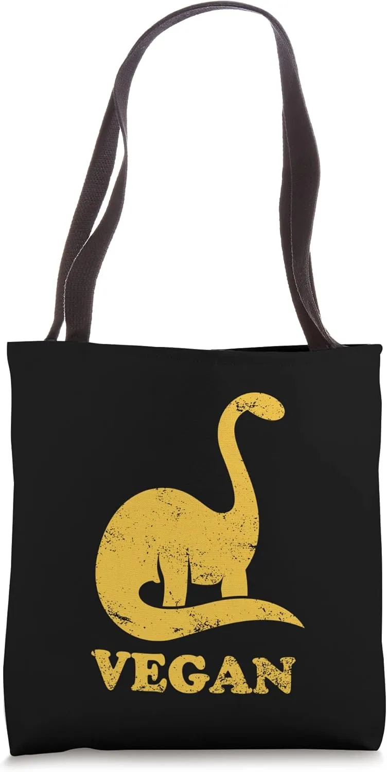 Team Herbivore Funny Vegan Dinosaur Vegetarian Plant Based Tote Bag