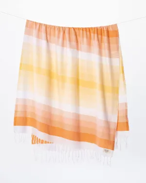 Teema Large Turkish Beach Towel - 100% Turkish Cotton - Sand Free - Fast Drying - Versatile and Multi-Use - The Layers (Yellow)