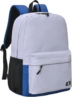 Teen Girls, Boys Backpack, Aesthetic Big Kids' Bookbags for School with Padded Laptop Compartment, Navy, Color block, Gray, Light Blue