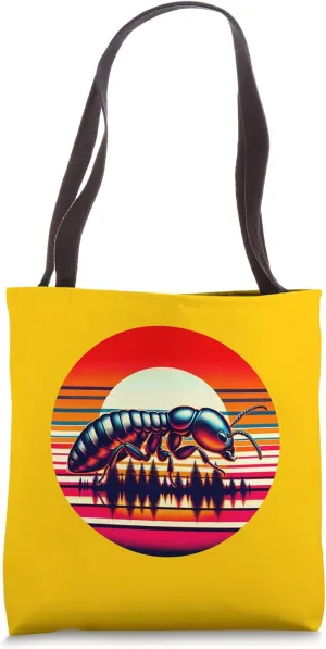 Termite Insect Sunset Retro Style Vintage 80s 70s Tote Bag