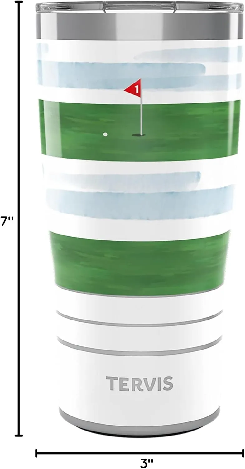 Tervis Traveler Golf Sink the Putt Triple Walled Insulated Tumbler Travel Cup Keeps Drinks Cold & Hot, 20oz, Stainless Steel