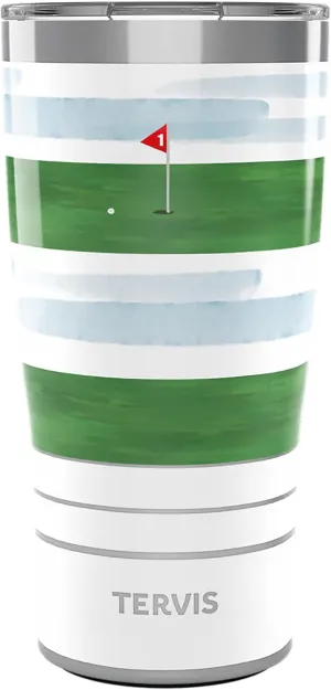 Tervis Traveler Golf Sink the Putt Triple Walled Insulated Tumbler Travel Cup Keeps Drinks Cold & Hot, 20oz, Stainless Steel