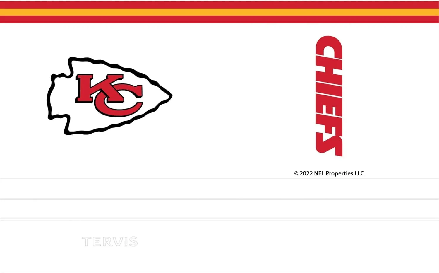 Tervis Traveler NFL Kansas City Chiefs - Arctic Triple Walled Insulated Tumbler Travel Cup Keeps Drinks Cold & Hot, 20oz, Stainless Steel