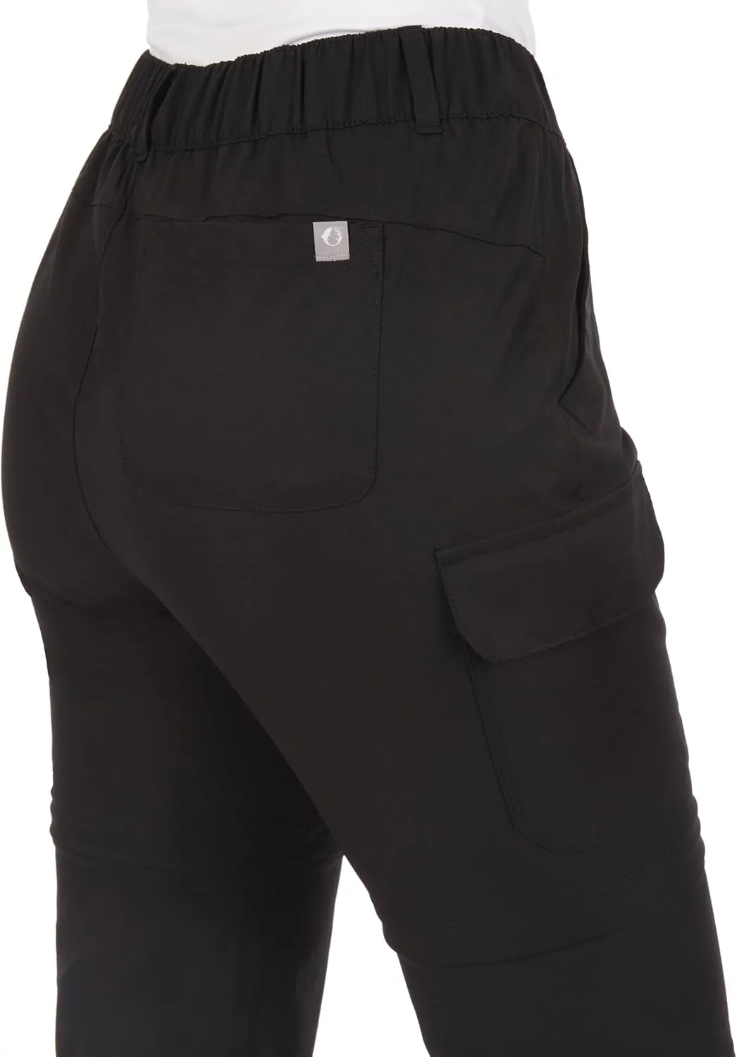 The American Outdoorsman Womens High Rise Hiking Trail Convertible Pants to Shorts - Stretch Cargo Pants for Women