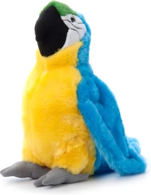 The Petting Zoo Macaw Stuffed Animal, Gifts for Kids, Wild Onez Zoo Animals, Blue Macaw Parrot Plush Toy 12 inches