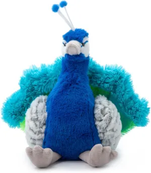 The Petting Zoo Peacock Stuffed Animal Plushie, Gifts for Kids, Wild Onez Zoo Animals, Peacock Plush Toy 12 inches