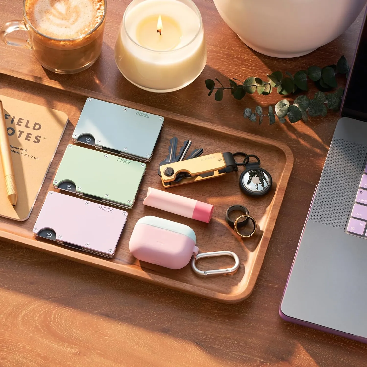 The Ridge Minimalist Slim Wallet For Women - RFID Blocking Front Pocket Credit Card Holder - Metal Wallet For women With Money Clip