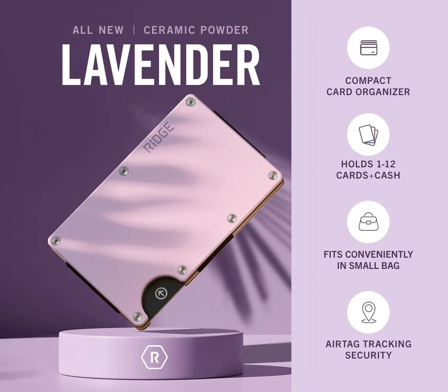 The Ridge Minimalist Slim Wallet For Women - RFID Blocking Front Pocket Credit Card Holder - Metal Wallet For women With Money Clip