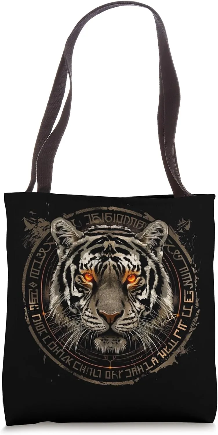 Tiger T-Shirt Animal Art Predatory Cat Wild Cats Tiger Tote Bag