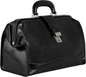 Time Resistance Leather Doctor Bag - Italian Handmade Medical Bag - Vintage Style Handbag - Real Leather Briefcase