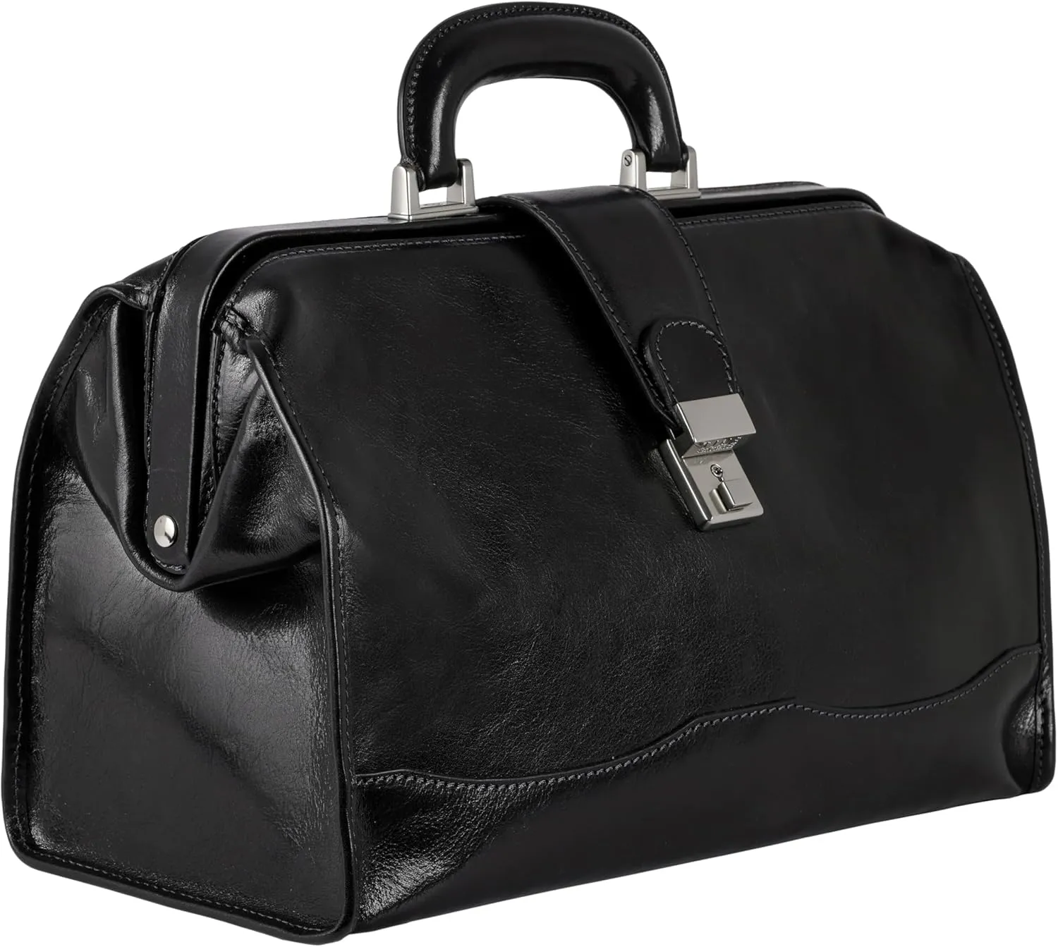 Time Resistance Leather Doctor Bag - Italian Handmade Medical Bag - Vintage Style Handbag - Real Leather Briefcase