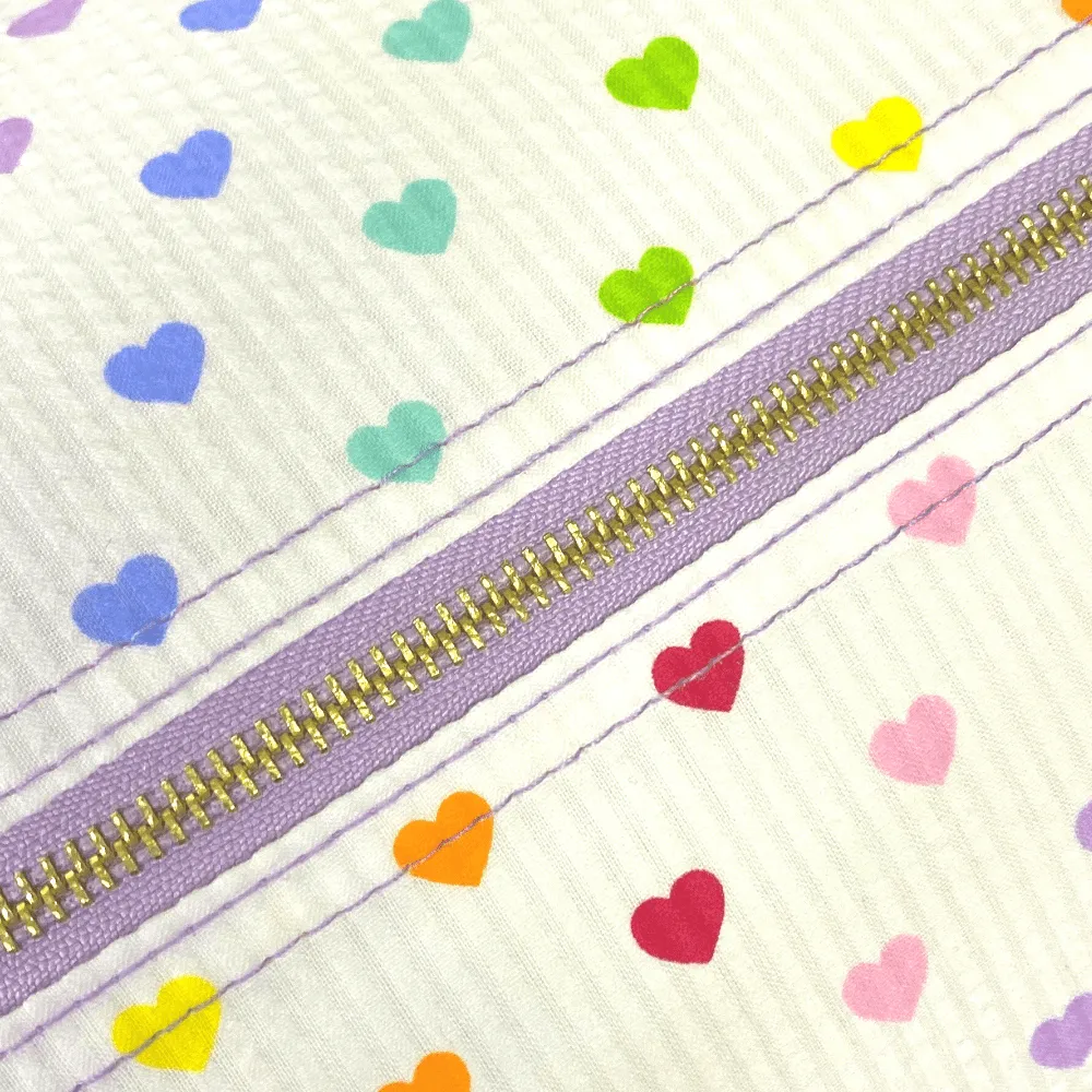 Tiny Hearts Seersucker Baby Duffel