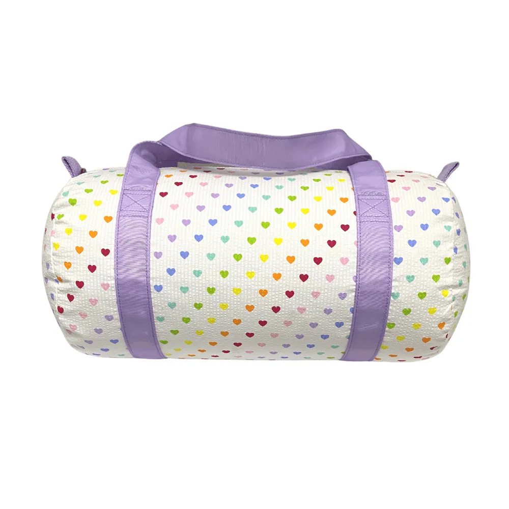 Tiny Hearts Seersucker Baby Duffel