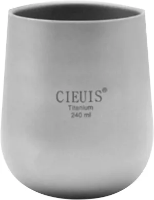 Titanium Double for Hot and Cold Drinks for Camping, Travel, and Home, 240ML