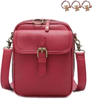 Tojoyride Crossbody Bag for Women, Urvashi Crossbody Leather Purse, Upgraded Vintage Anti Theft Purse Built