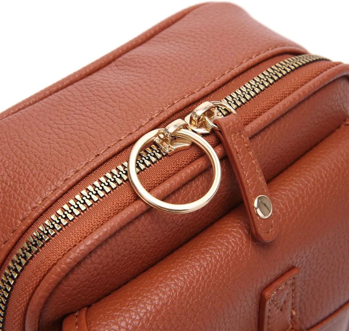 Tojoyride Crossbody Bag for Women, Urvashi Crossbody Leather Purse, Upgraded Vintage Anti Theft Purse Built