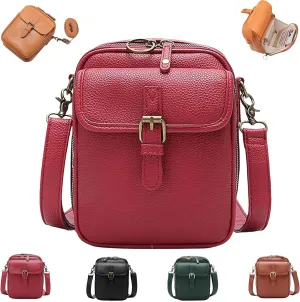 Tojoyride Crossbody Bag, Urvashi Crossbody Bag, Vintage Leather Cross Body Shoulder Bagwith 10 Upgraded Card Slots