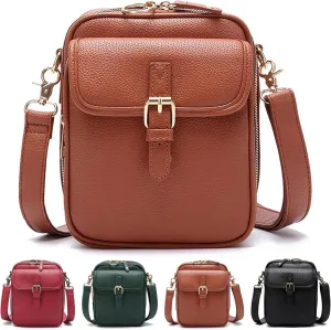 Tojoyride Crossbody Bag, Urvashi Crossbody Leather Bag, Upgraded Vintage Anti Theft Purse for Women