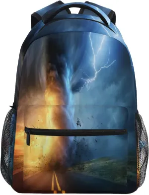 Tornado Colorful Backpack School Book Bag Lightweight Laptop Backpack for Boys Girls Kids