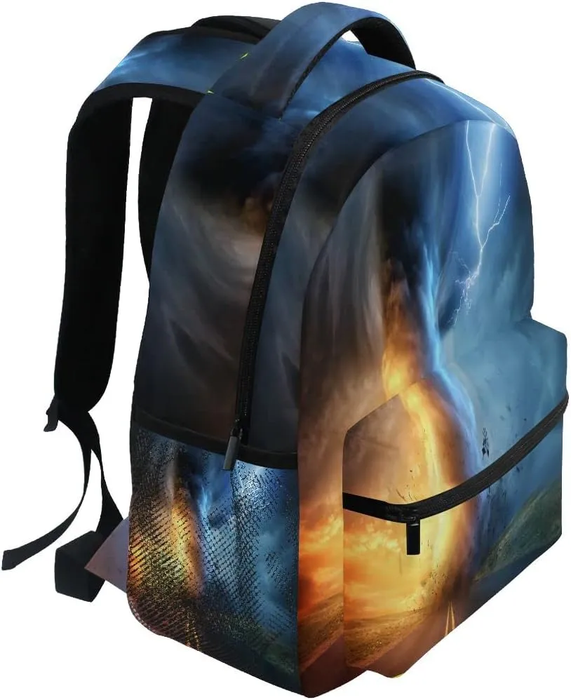 Tornado Colorful Backpack School Book Bag Lightweight Laptop Backpack for Boys Girls Kids
