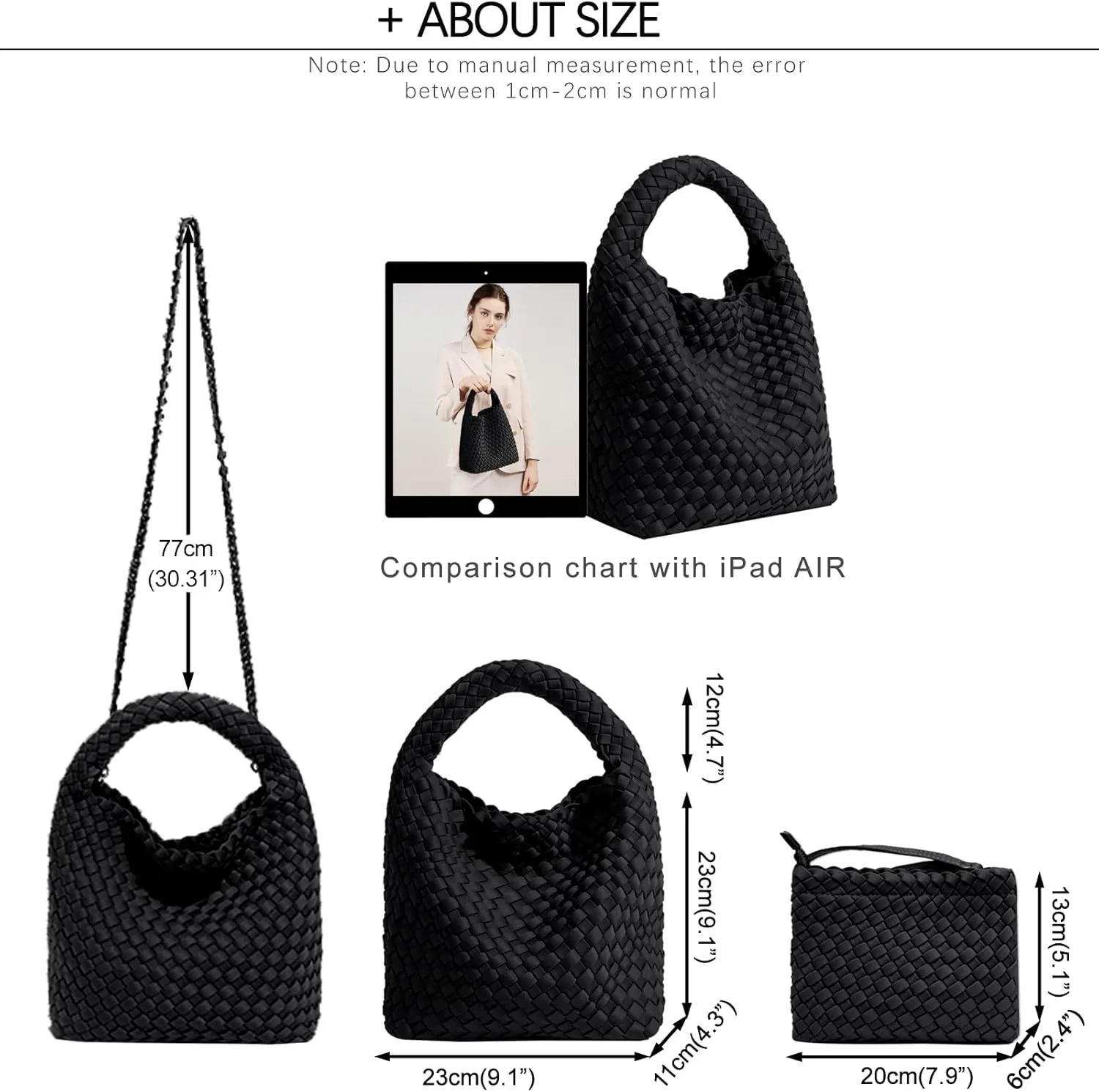 Tote for Women, Ladies Crossbody Handbag, Trendy Shoulder and Bucket Bag, Top-handle Tote Hobo Satchel with Purse