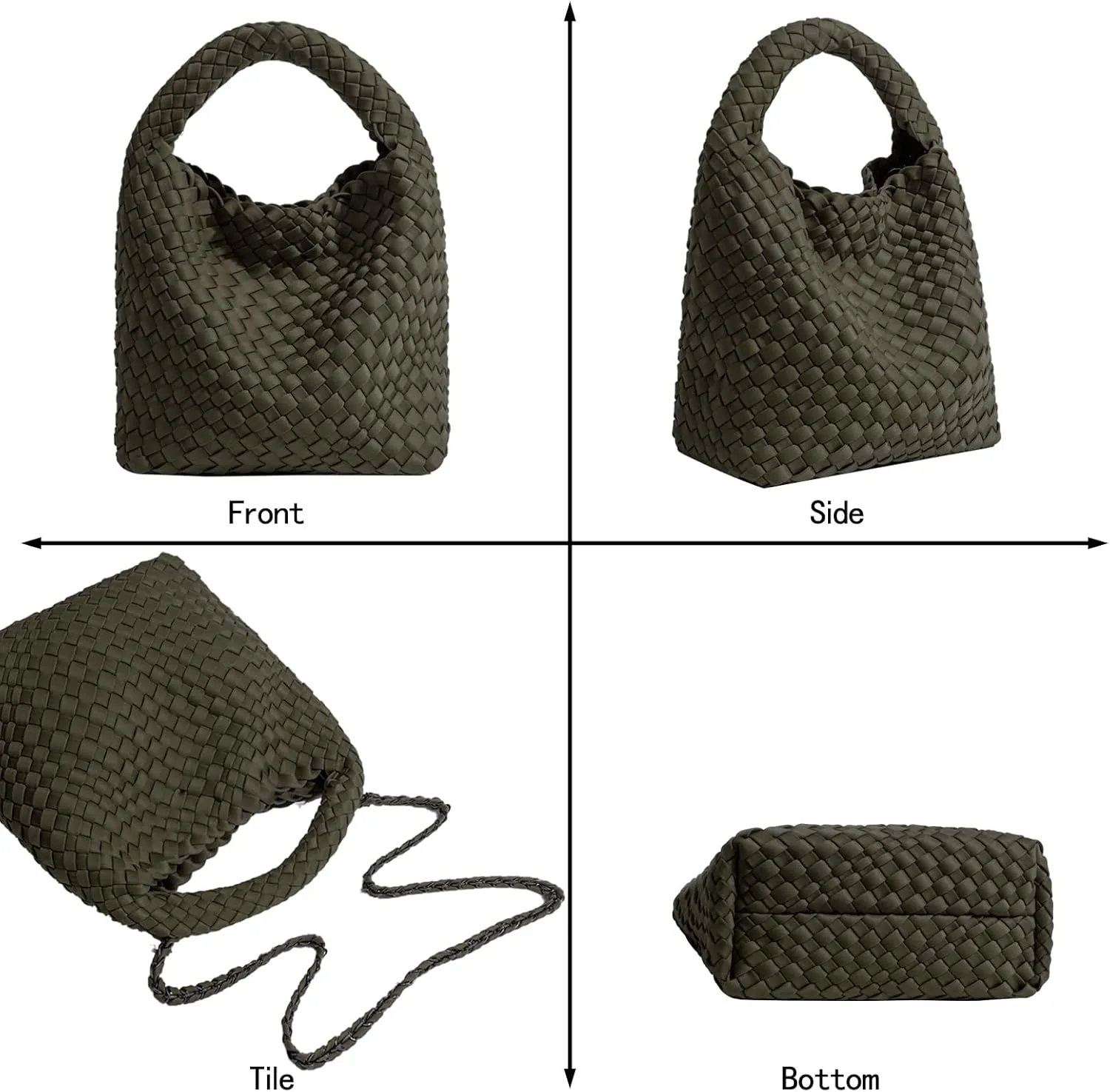 Tote for Women, Ladies Crossbody Handbag, Trendy Shoulder and Bucket Bag, Top-handle Tote Hobo Satchel with Purse