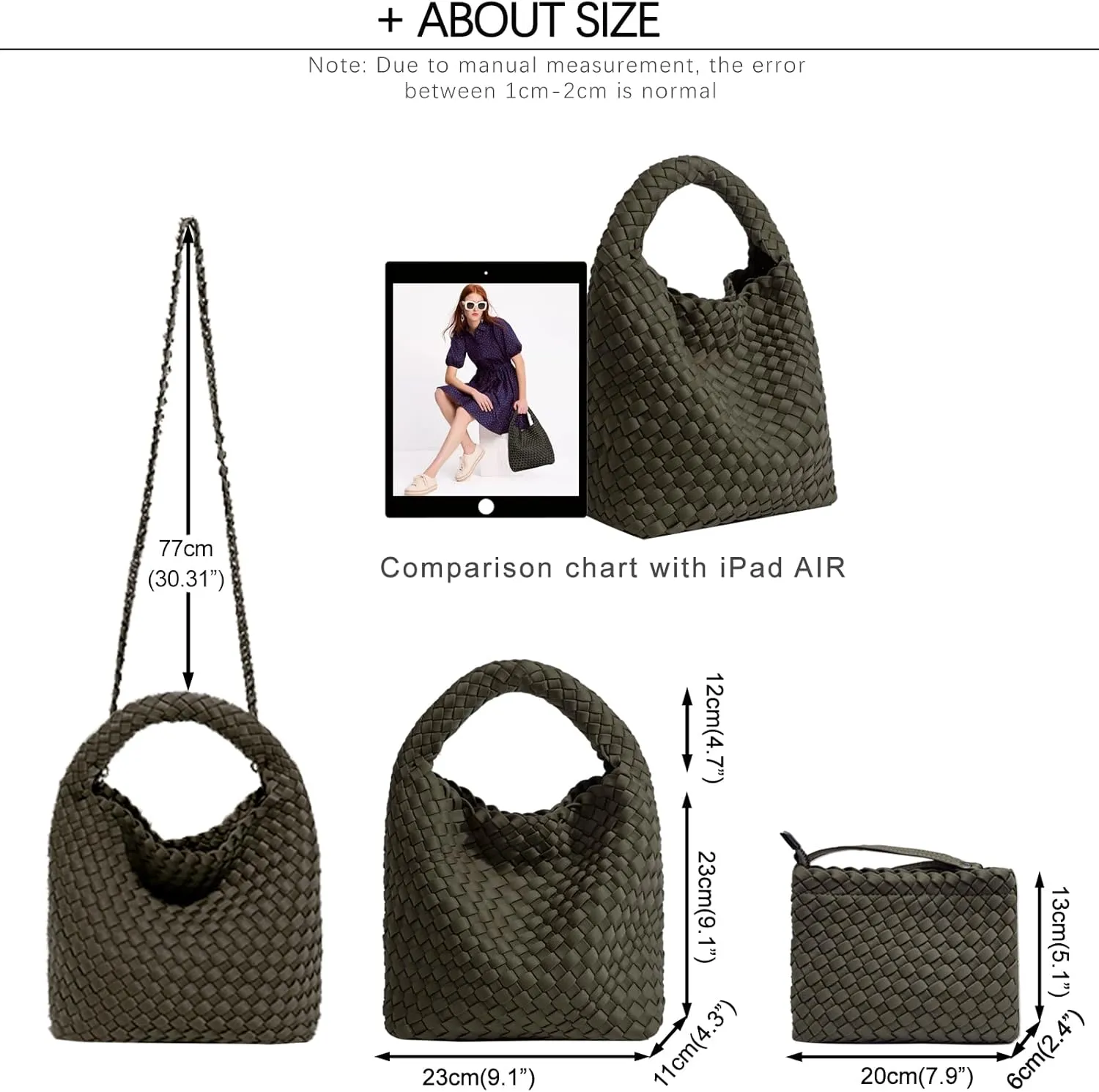 Tote for Women, Ladies Crossbody Handbag, Trendy Shoulder and Bucket Bag, Top-handle Tote Hobo Satchel with Purse