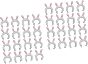Totority 2sets Foil Bunny Head Balloon Animal Headbands Party Decorations Inflatable Headband Adornment 50pcs*2