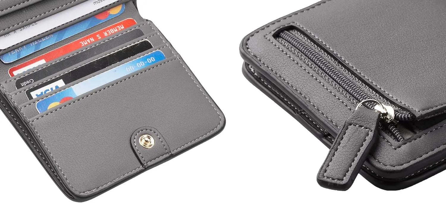 Toughergun Wallet Women Rfid Blocking Small Compact Bifold Luxury Leather Pocket Wallet Ladies Mini Purse with ID Window