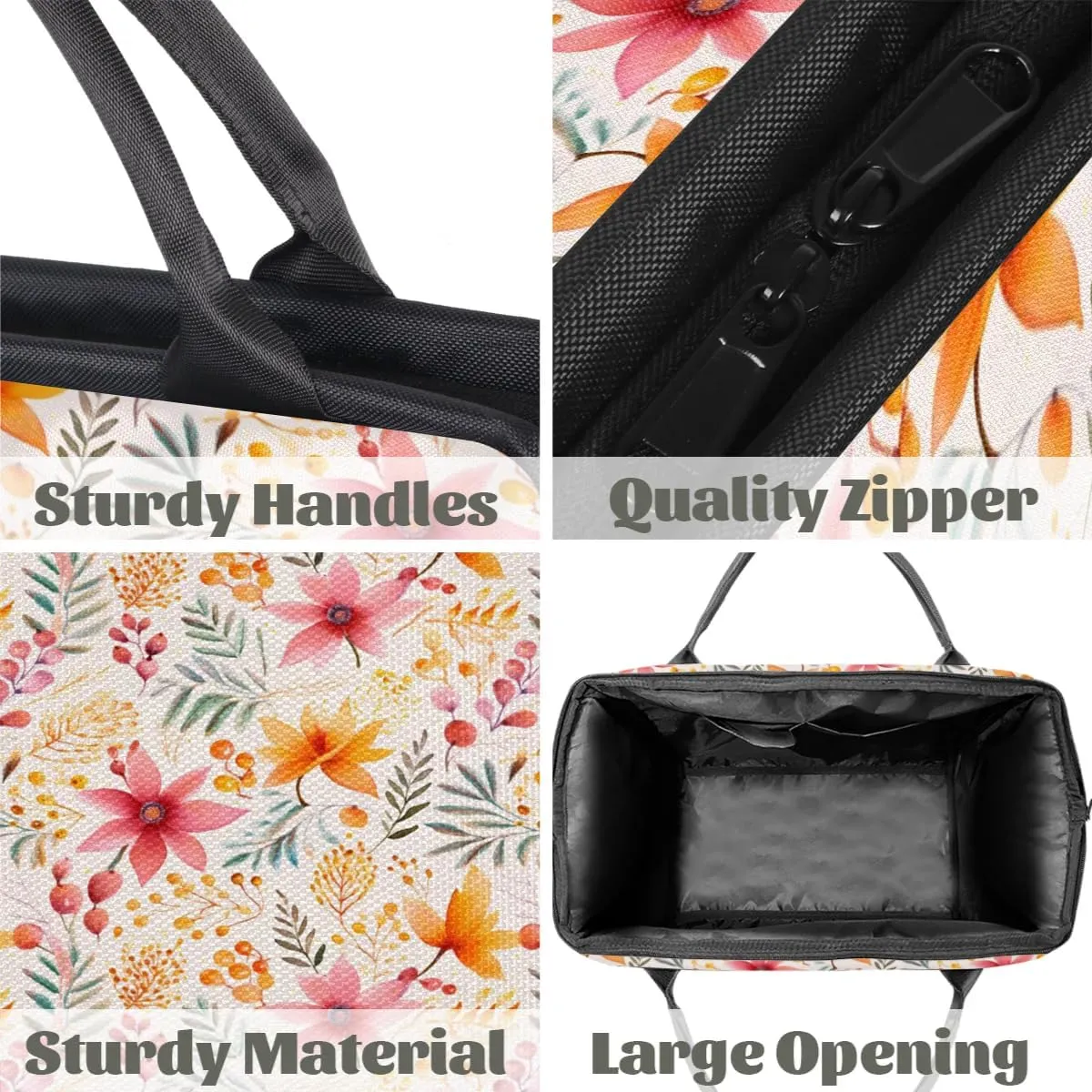 Travel Duffel Bag for Women, Autumn Flower Floral Weekender Overnight Bag Carry on Beach Swim Bags Dance Bag Airlines Approved Personal Item Travel Bag for Yoga, Sports, Hospital