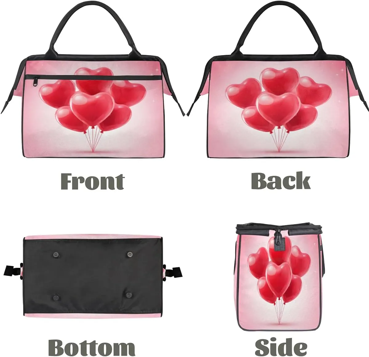 Travel Duffel Bag for Women, Heart Balloon Weekender Overnight Bag Carry on Beach Swim Bags Dance Bag Airlines Approved Personal Item Travel Bag for Yoga, Sports, Hospital